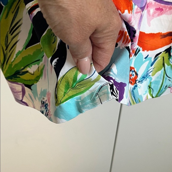 NWOT Spense Cotton Floral Strappy Midi Dress pockets Multicolor, Size 10 - Picture 8 of 10